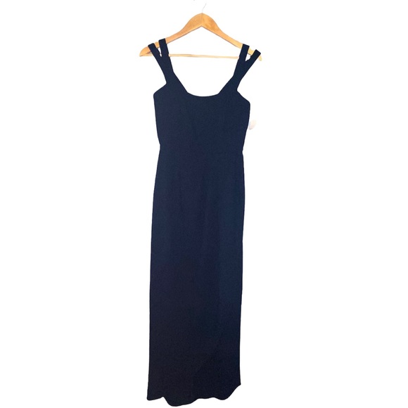 Xscape Formal Navy Double Strap Dress - Picture 2 of 7